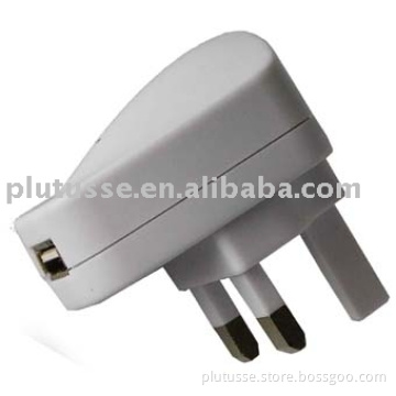 USB Power Adapter(UK Version) for mp3, mobile phone, iPod(R) players,iPhone(R)